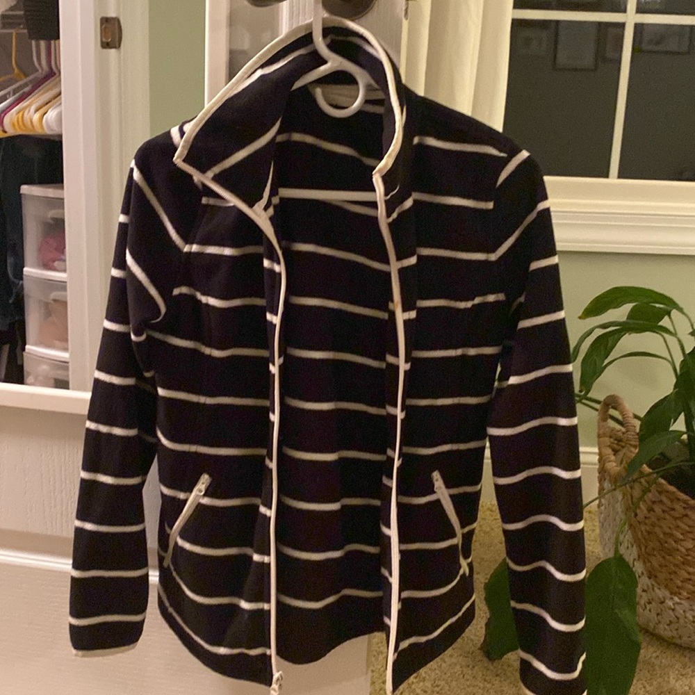 Fleece nautica stripped zip up